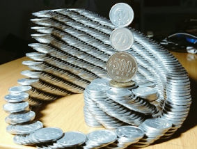 脅威のバランス 目を疑うようなコインタワー あなたにもできるかも Edamame